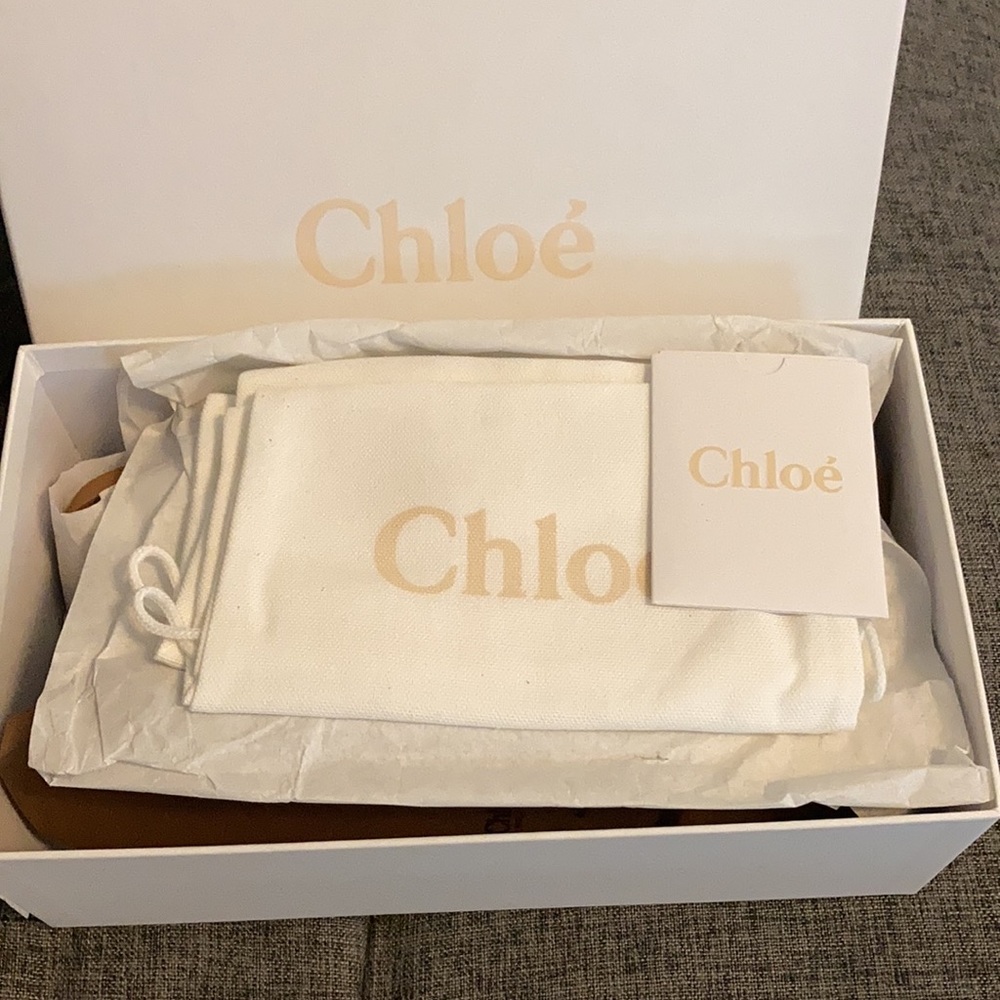 Chloe Woody Flat Mule Sandal in Lace - Picture 9 of 11